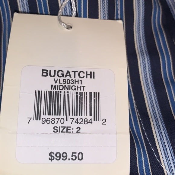NWT Bugatchi Women size 2 striped “midnight” shorts Golf Shorts - Picture 7 of 8